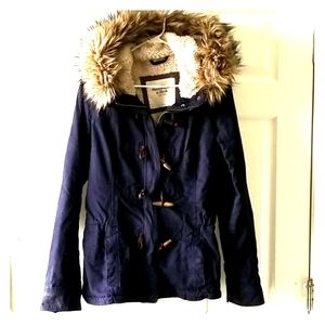 Like new navy coat from Abercrombie and Fitch